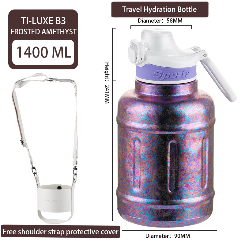 TI-LUXE B3 Pure Titanium Lightweight Hiking Water Bottle
