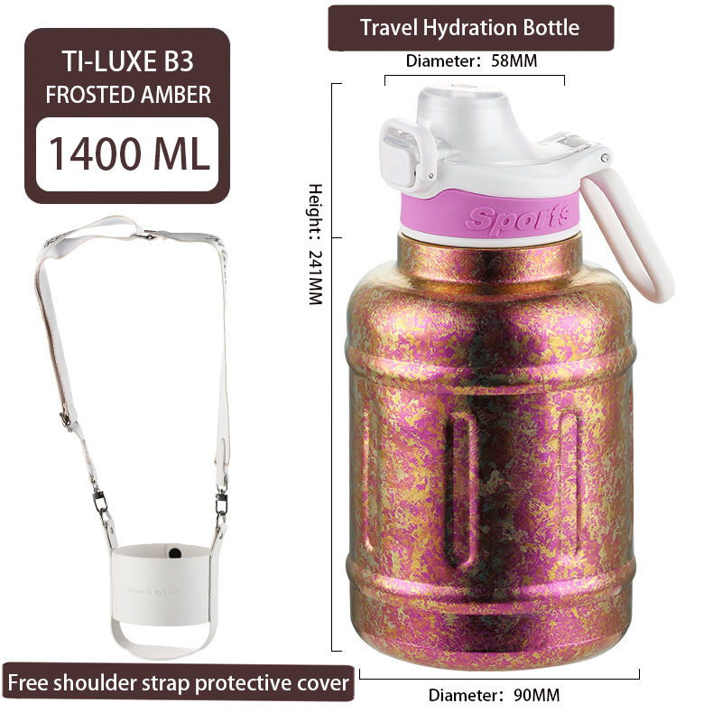 TI-LUXE B3 Pure Titanium Lightweight Hiking Water Bottle