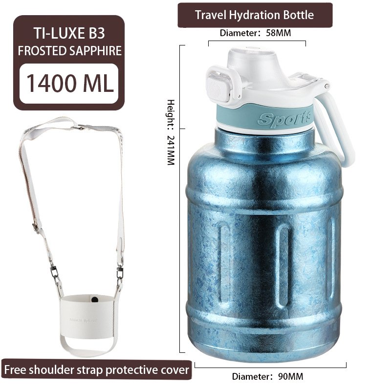 TI-LUXE B3 Pure Titanium Lightweight Hiking Water Bottle